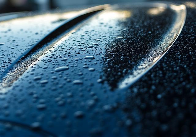 Glossy car with ceramic coating